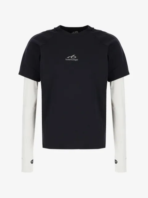 Balenciaga playera con mangas raglán y logo estampado