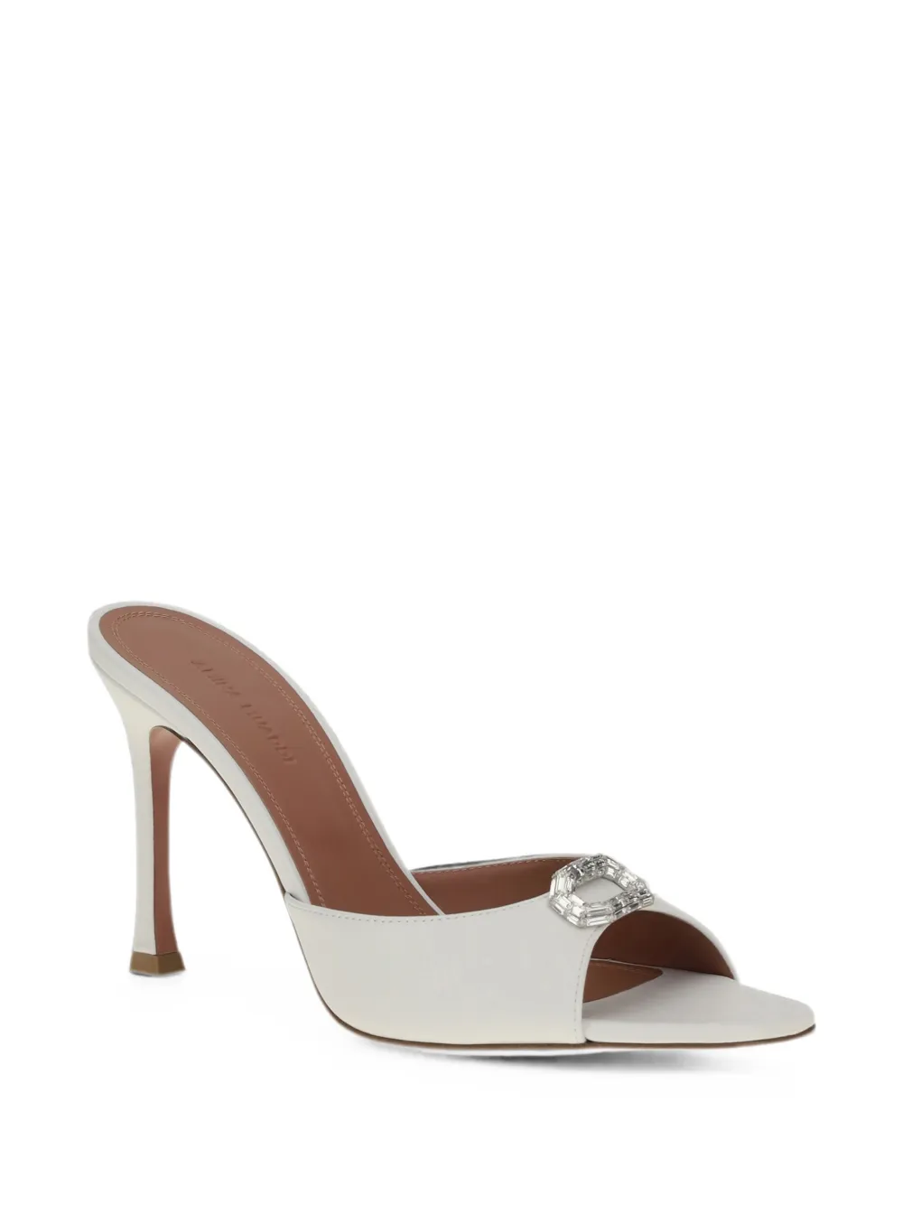 Amina Muaddi Camelia crystal-embellished pumps Wit