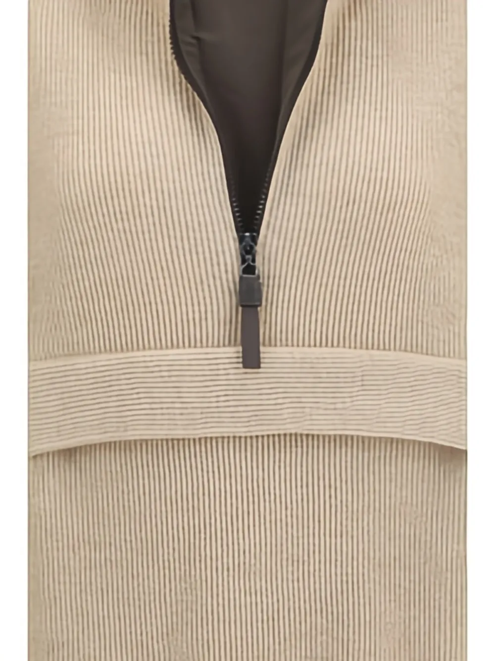 Brunello Cucinelli Kasjmier trui met halve rits Beige