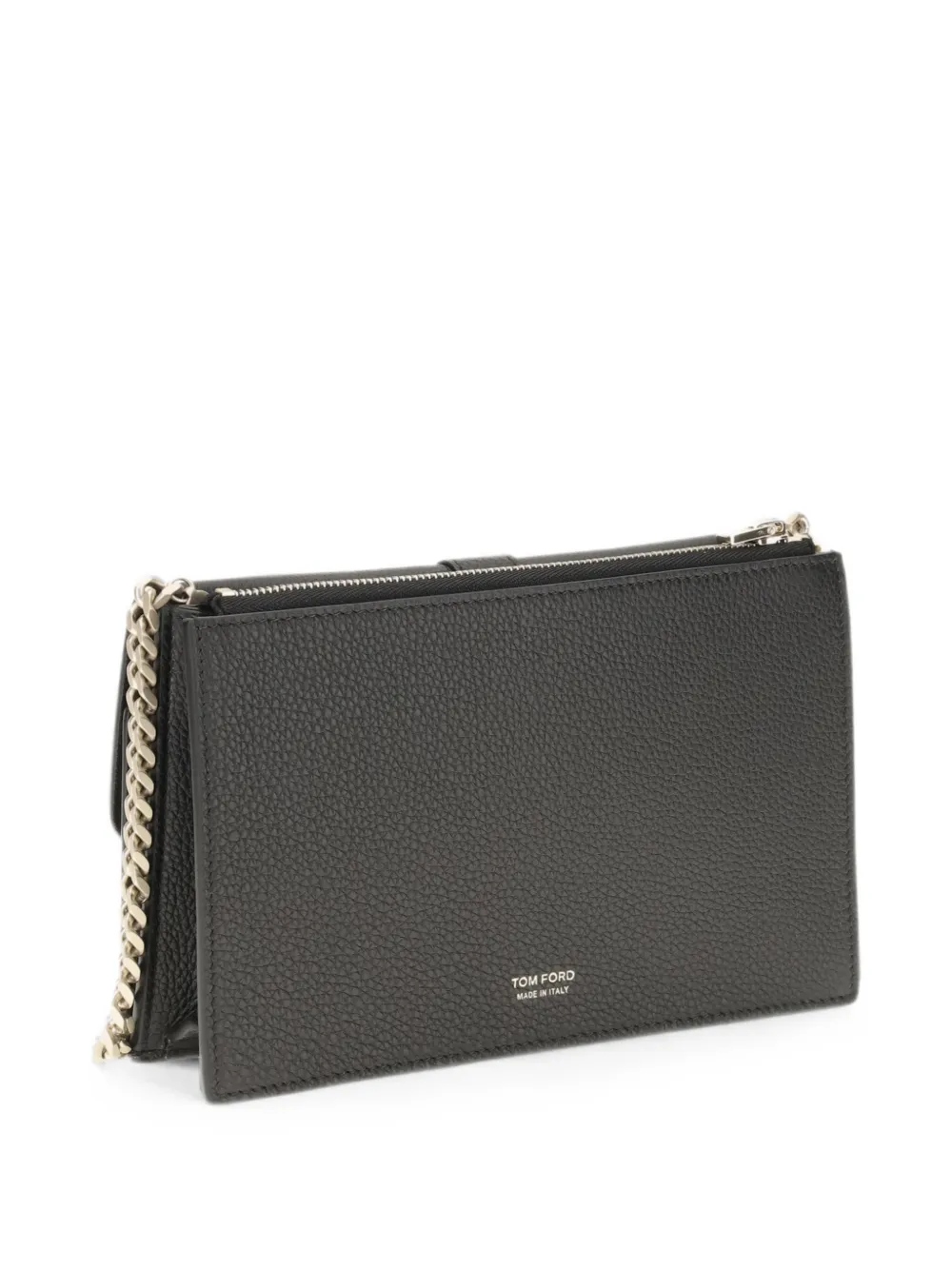 TOM FORD Schoudertas met T-gesp en ketting Zwart