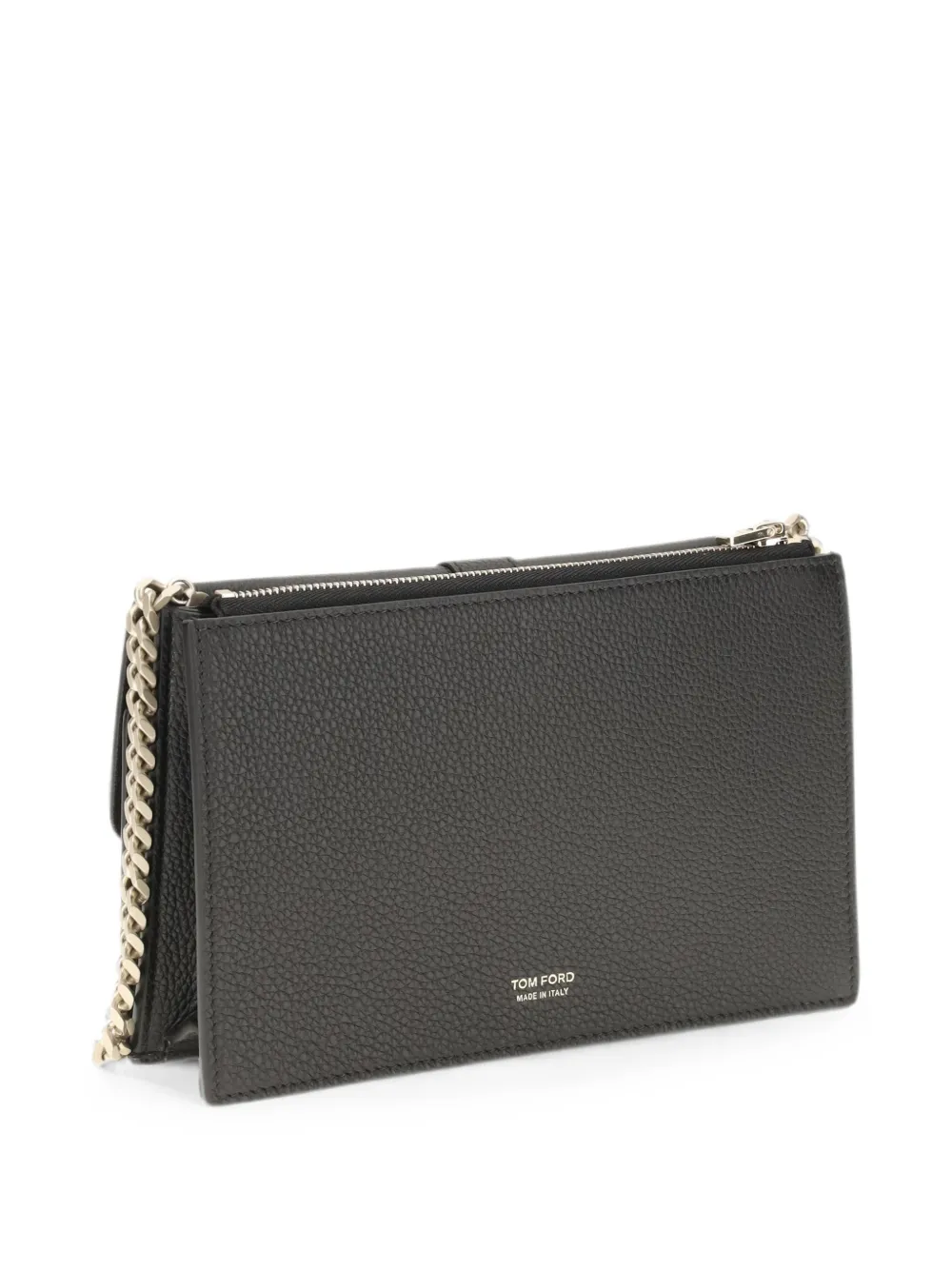 TOM FORD Schoudertas met T-gesp en ketting Zwart