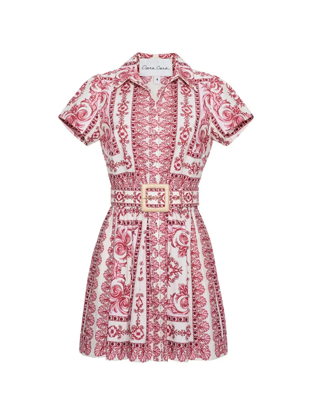 Cara Cara Noela scarf-print mini dress - Red