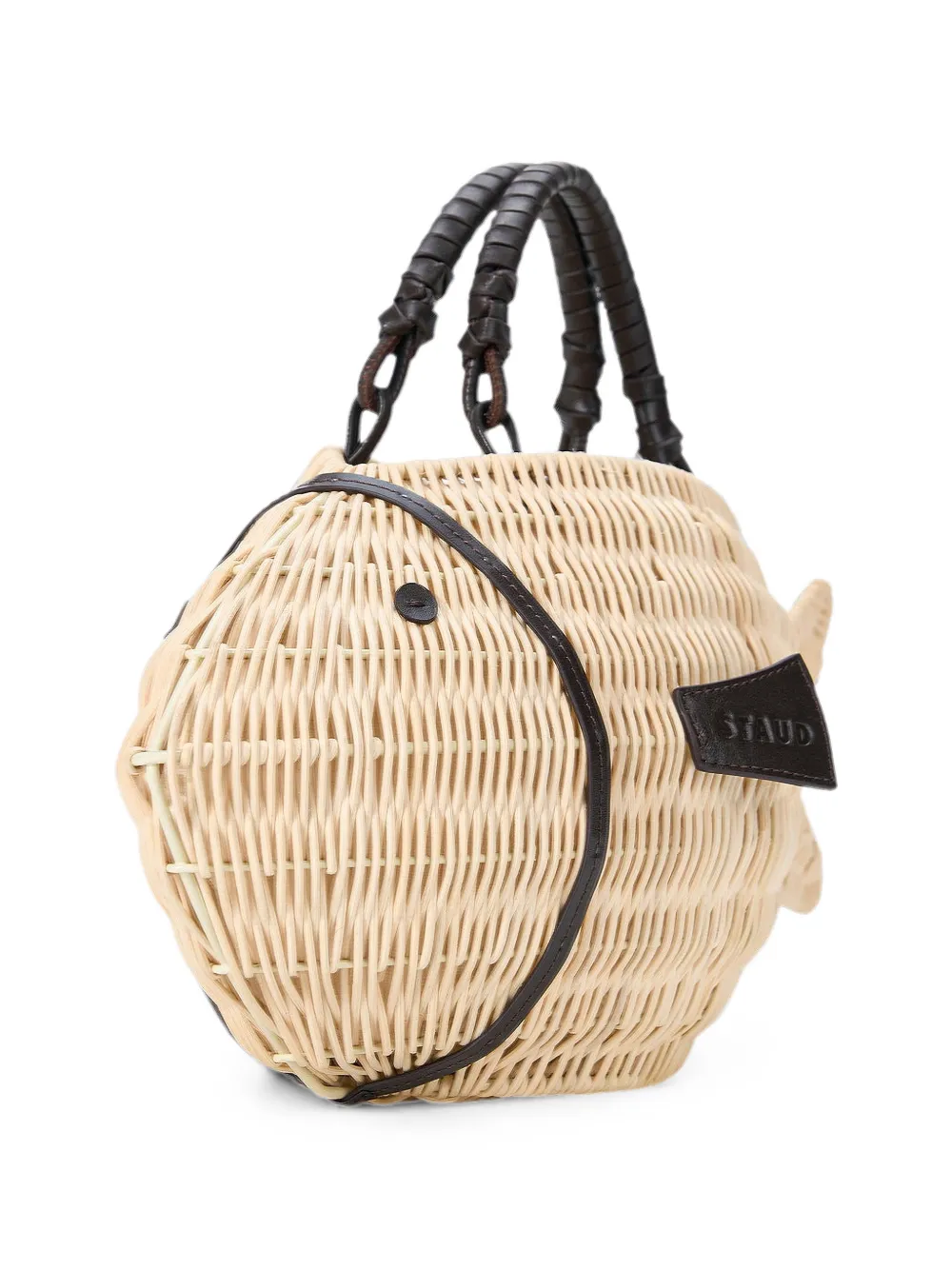 STAUD Cleo shopper in visvorm Beige