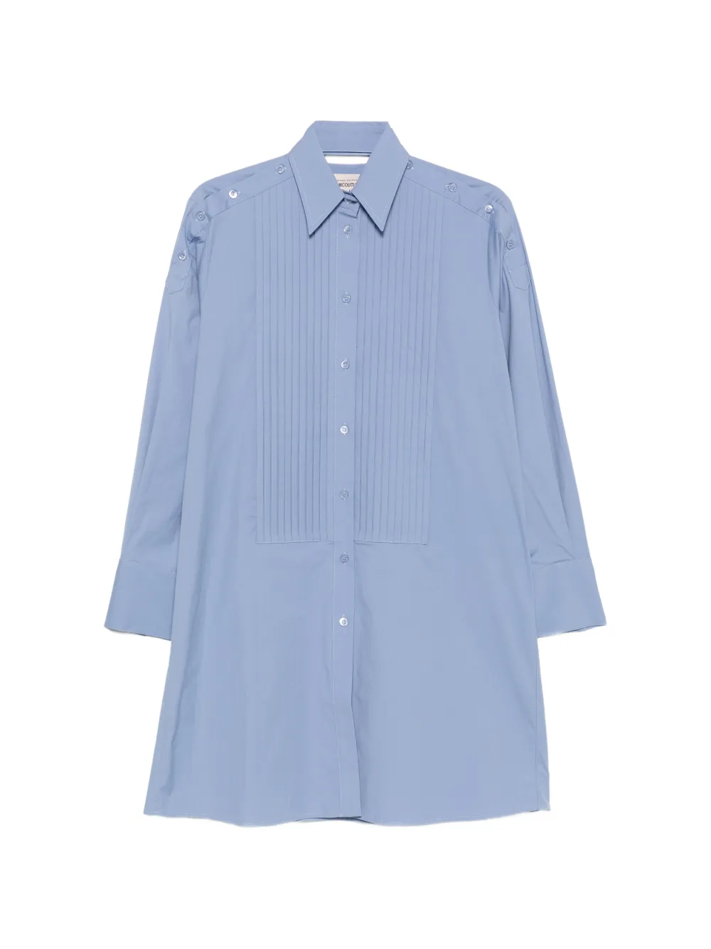 Semicouture pleated button-up shirt - Blu