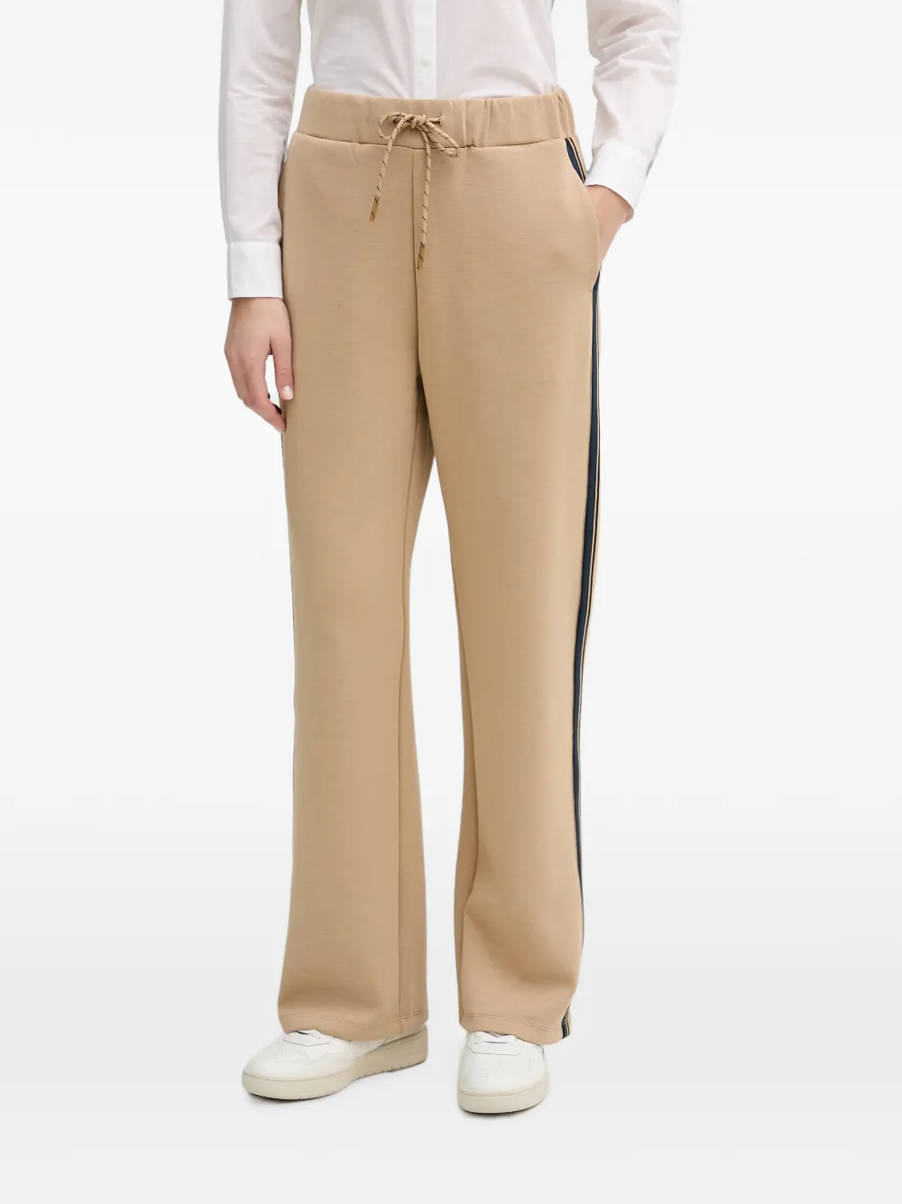 Benetton side-stripe track pants - Nude