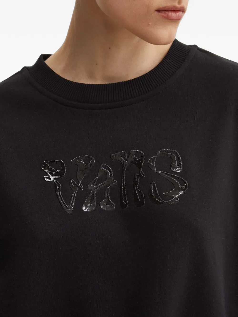 Vans logo-printed sweatshirt Zwart