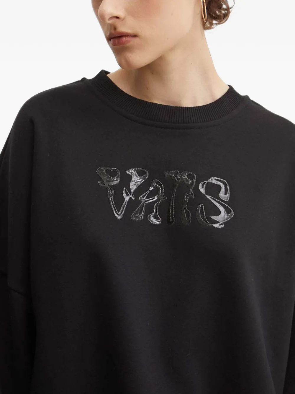 Vans logo-printed sweatshirt Zwart
