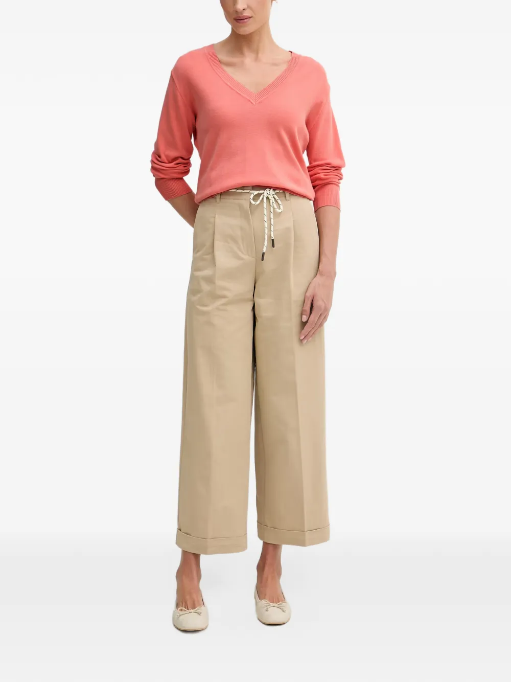Benetton V-neck sweater Roze