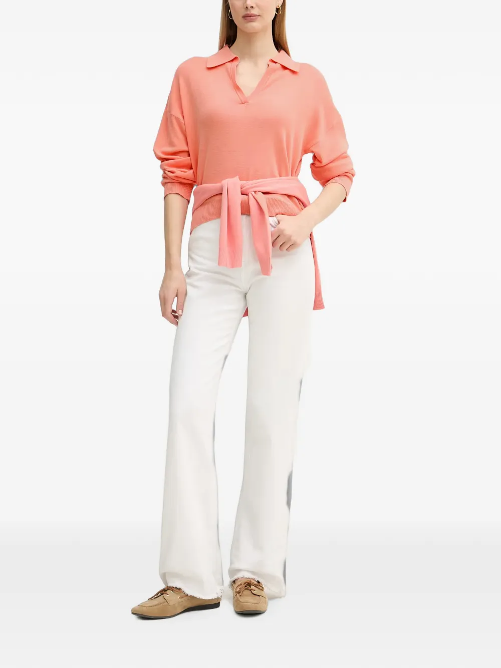 Benetton Trui met polokraag Roze