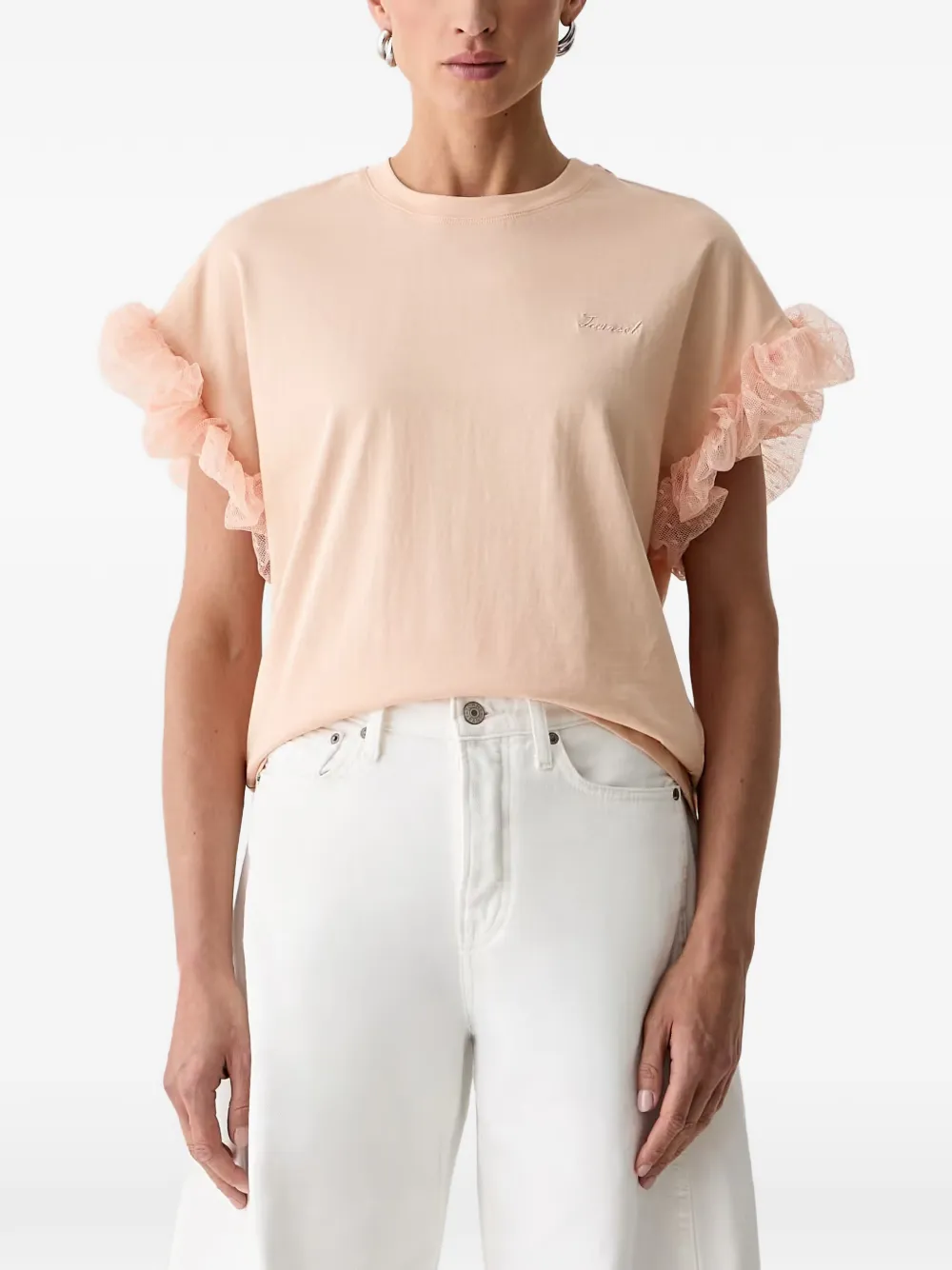 TWINSET ruffled-sleeve T-shirt - Rosa