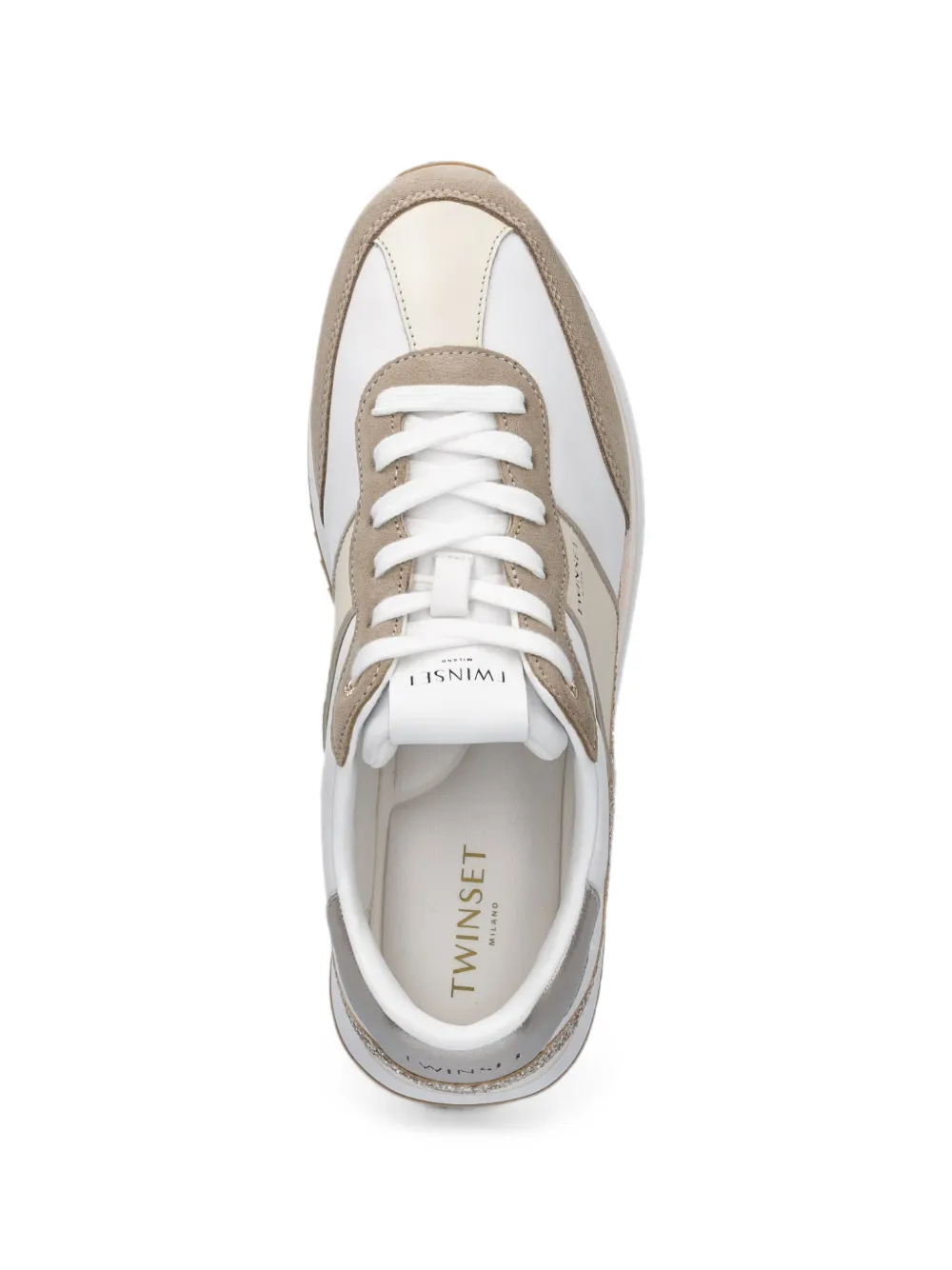 TWINSET glitter-embellished platform sneakers Wit