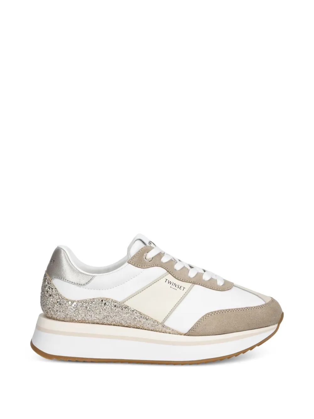 TWINSET glitter-embellished platform sneakers Wit