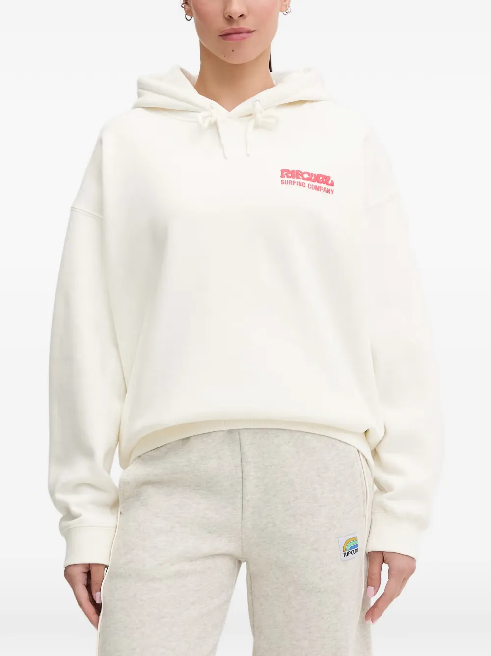 Rip Curl Heritage logo-print drawstring hoodie - Toni neutri