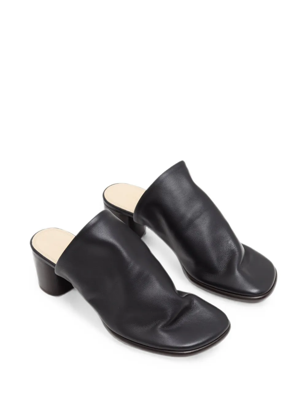 LEMAIRE leather mules Zwart