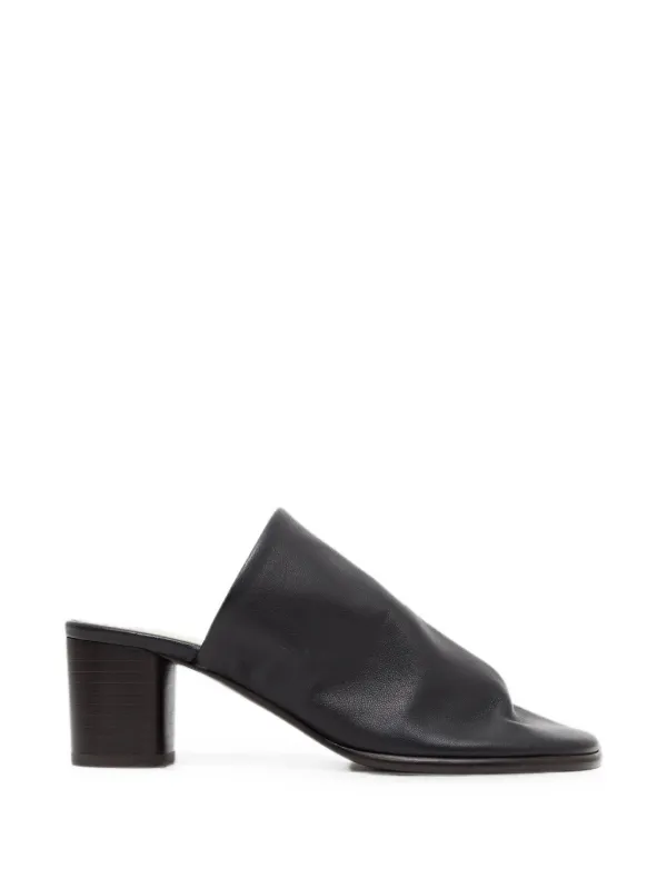 Lemaire 55 Mm Glove Slingback Pumps in Supple Lambskin in Black