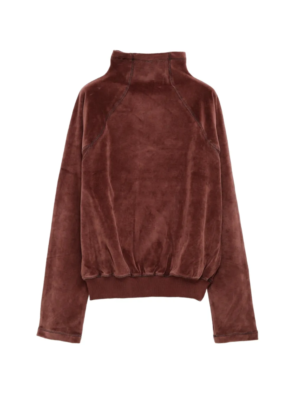 Baserange velvet high-neck sweatshirt