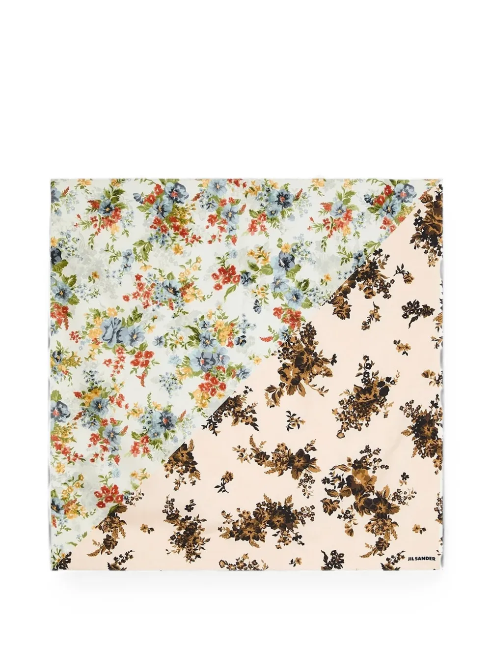 Jil Sander Floral-print Silk Scarf In Multi
