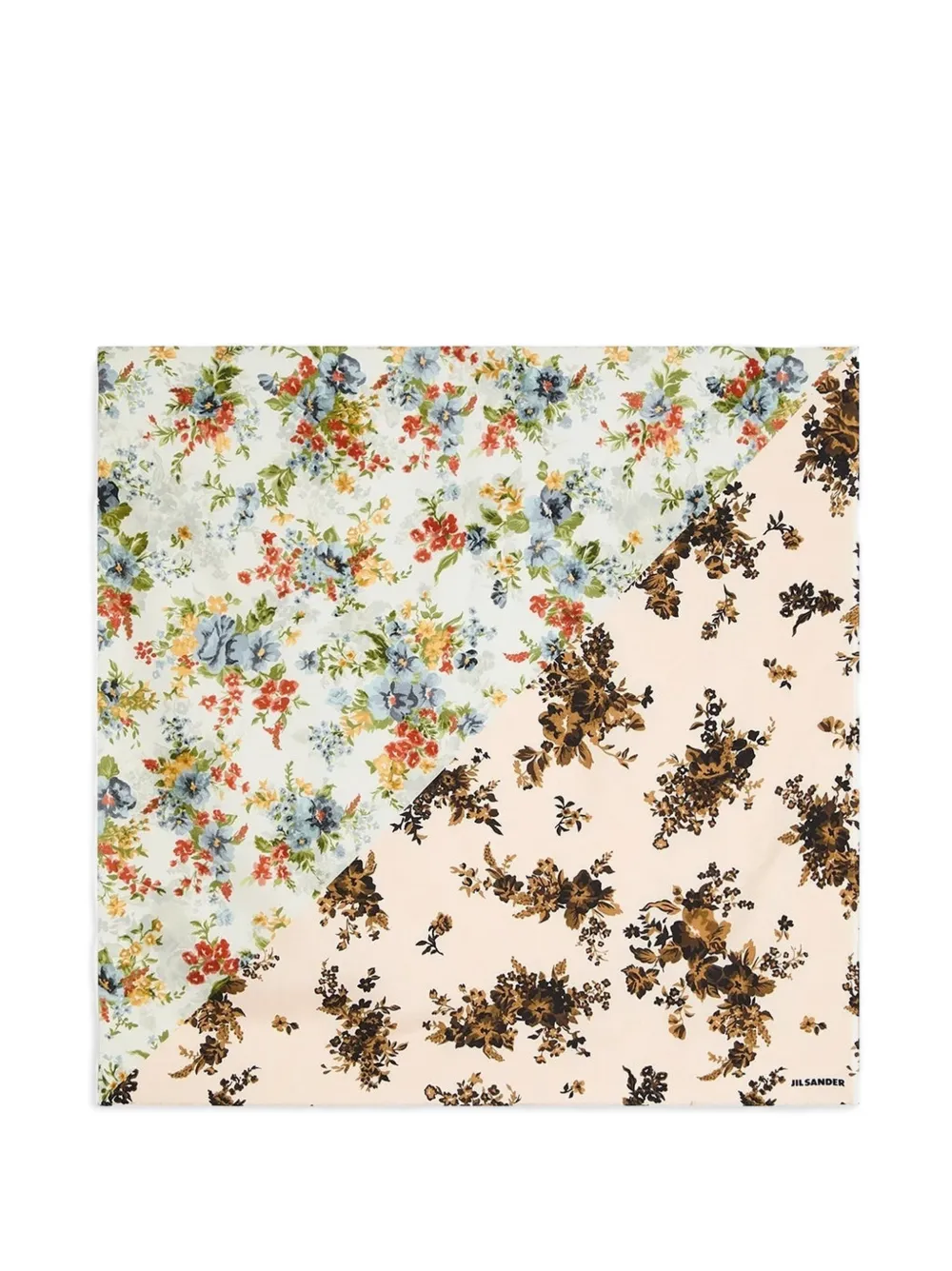 Jil Sander floral-print silk scarf - Rosa