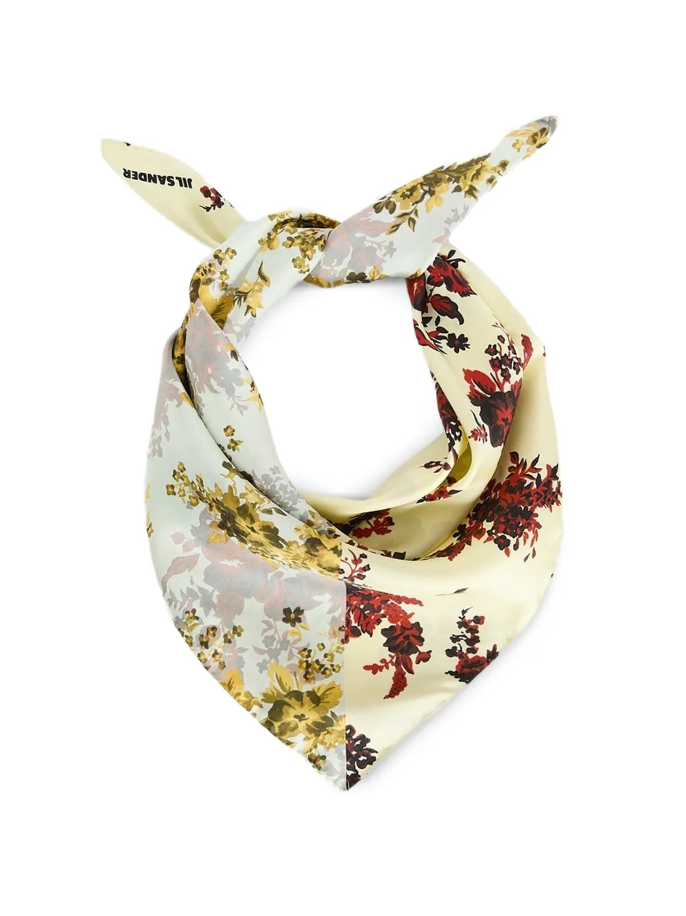 Jil Sander Sjaal met bloemenprint Beige