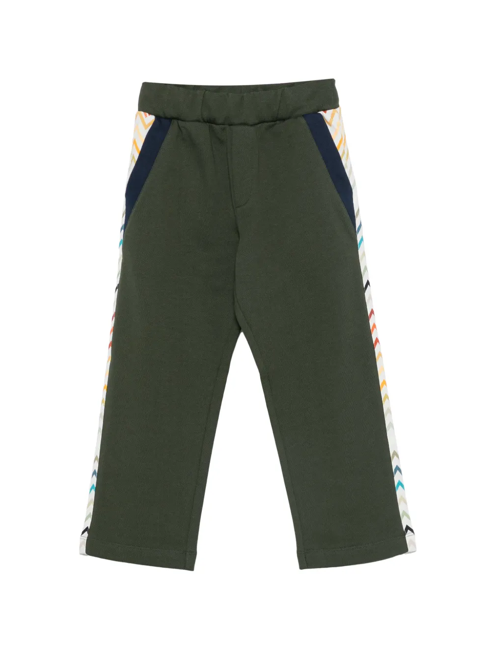 Missoni Kids logo-embroidered track pants - Green