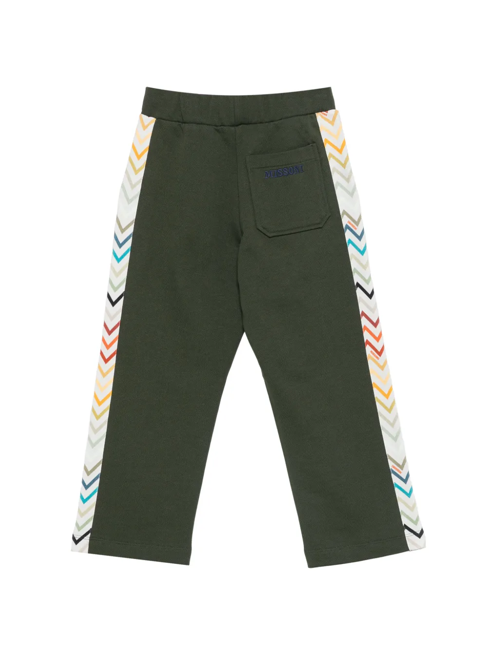 Missoni Kids Trainingsbroek met geborduurd logo Groen