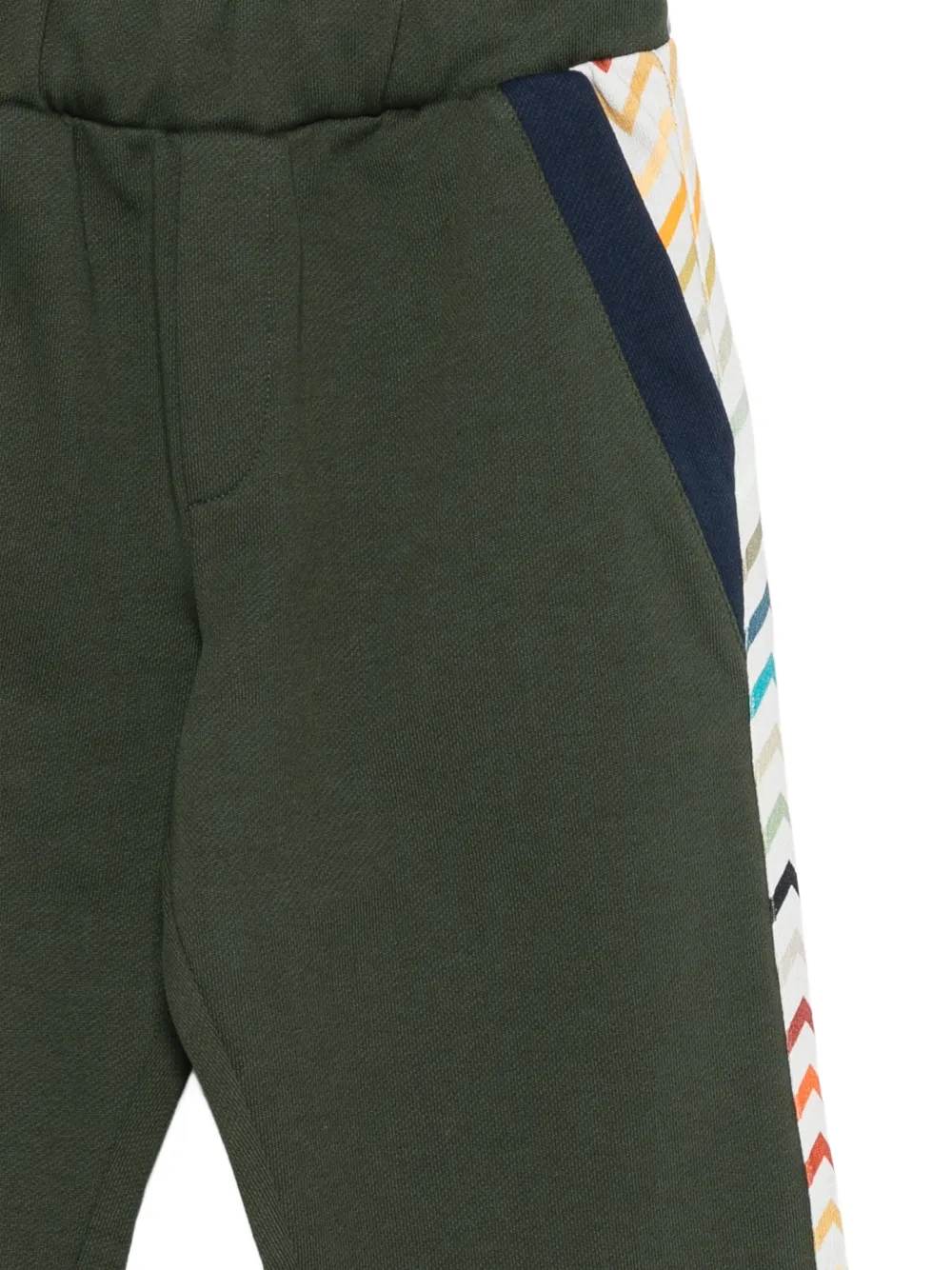 Missoni Kids Trainingsbroek met geborduurd logo Groen