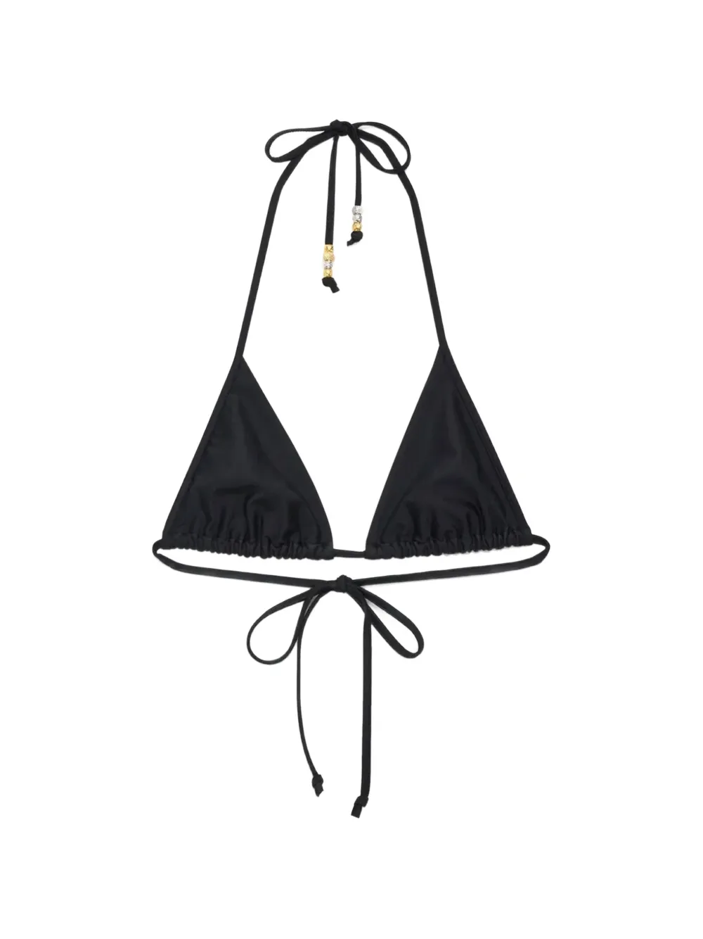 JW Anderson bead-embellished triangle bikini top - Nero