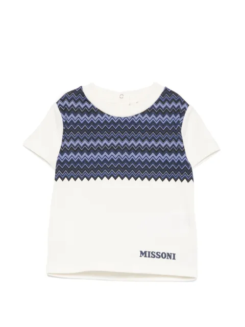 Missoni Kids playera con estampado en zigzag
