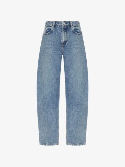 Alaïa Ausgeblichene Jeans mit abgerundetem Bein