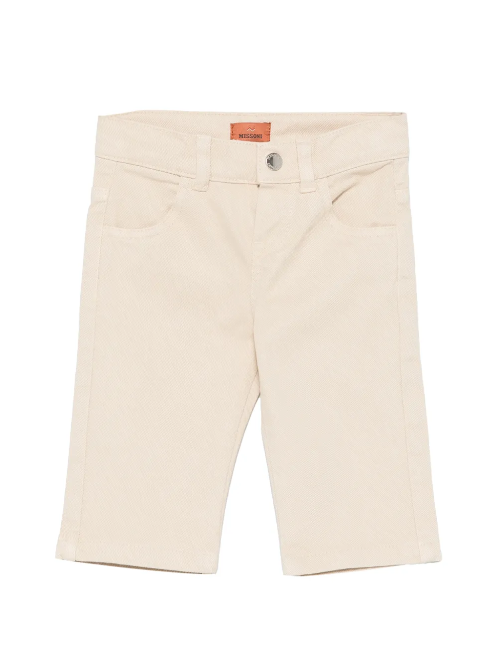Missoni Kids zigzag-embroidered trousers - Toni neutri