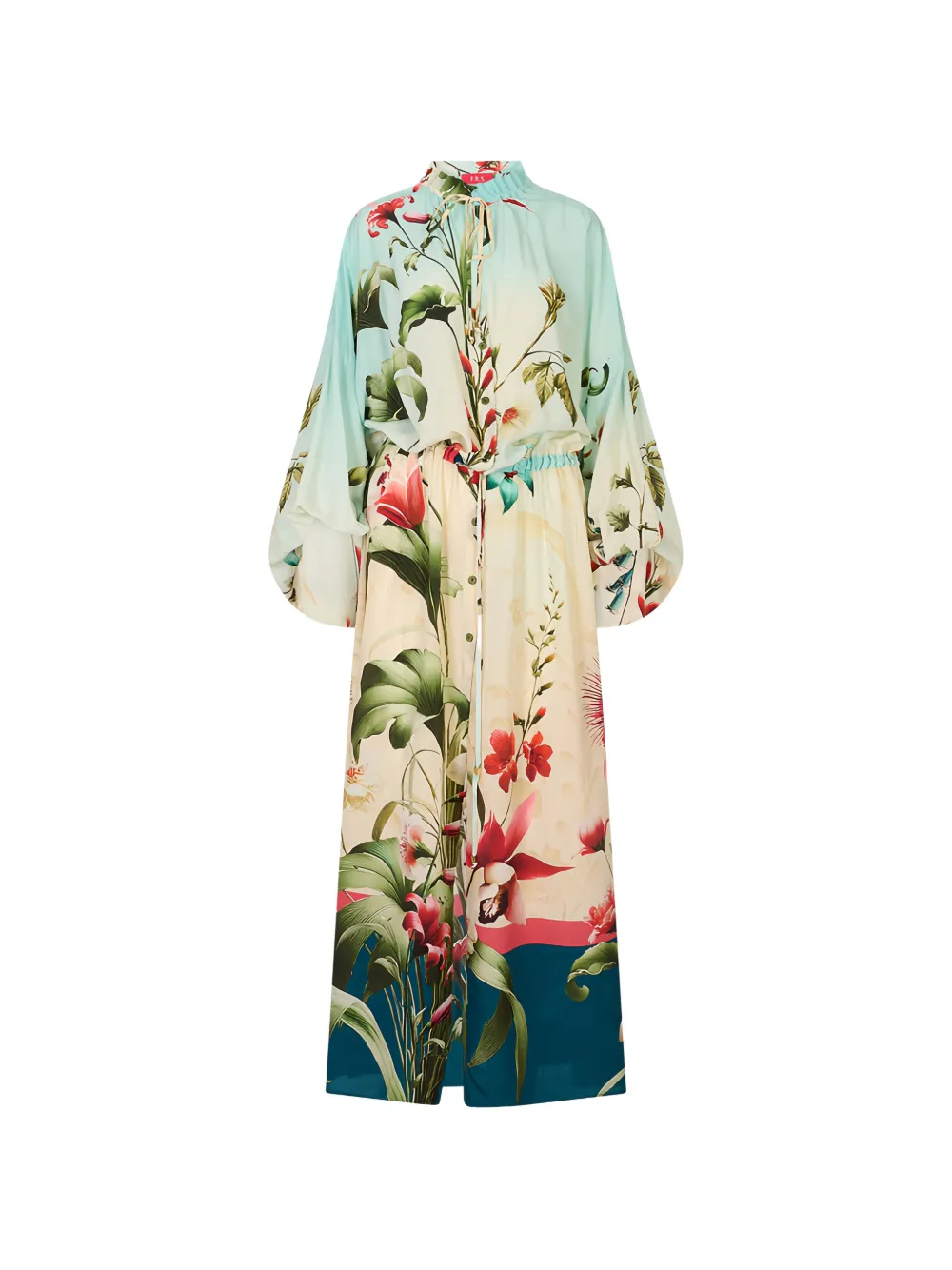 F.R.S For Restless Sleepers floral-print silk maxi dress - Toni neutri