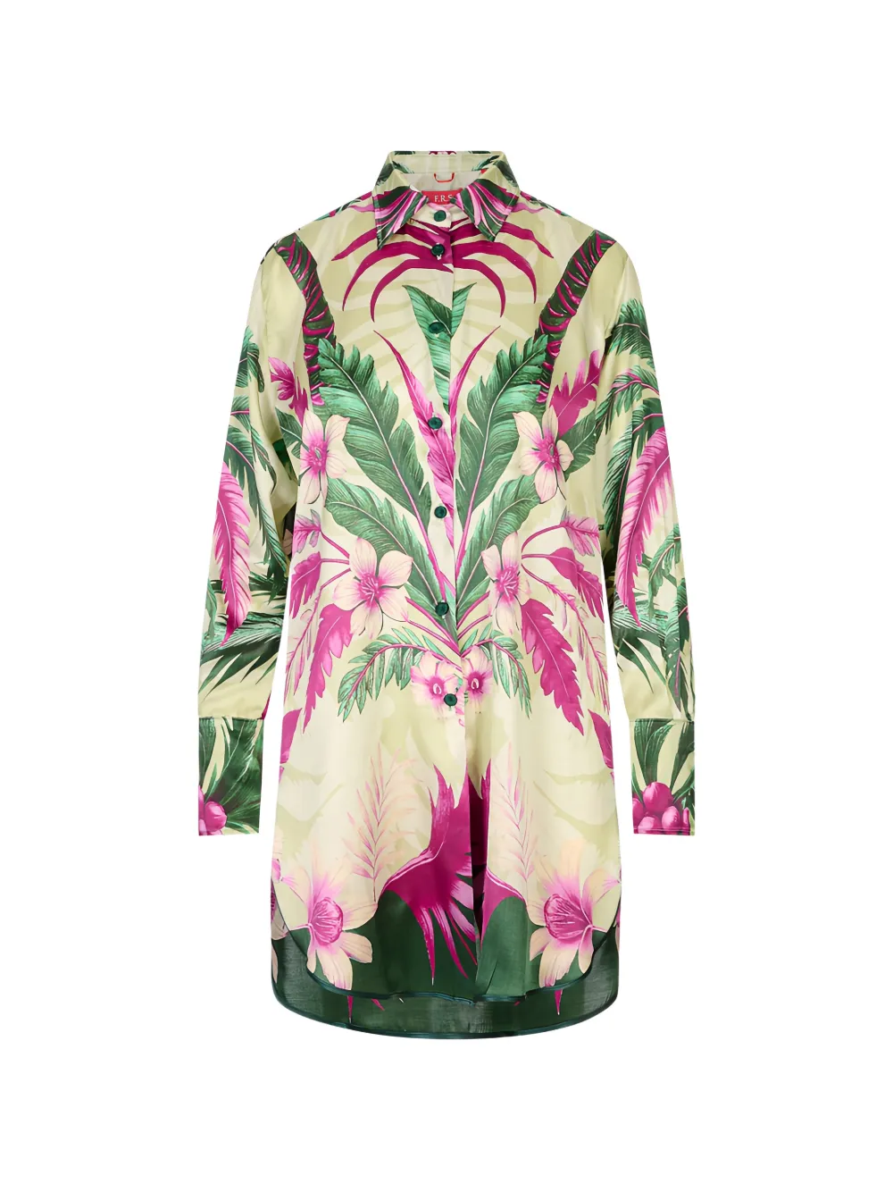 F.R.S For Restless Sleepers Aella floral-print button-down shirt - Verde