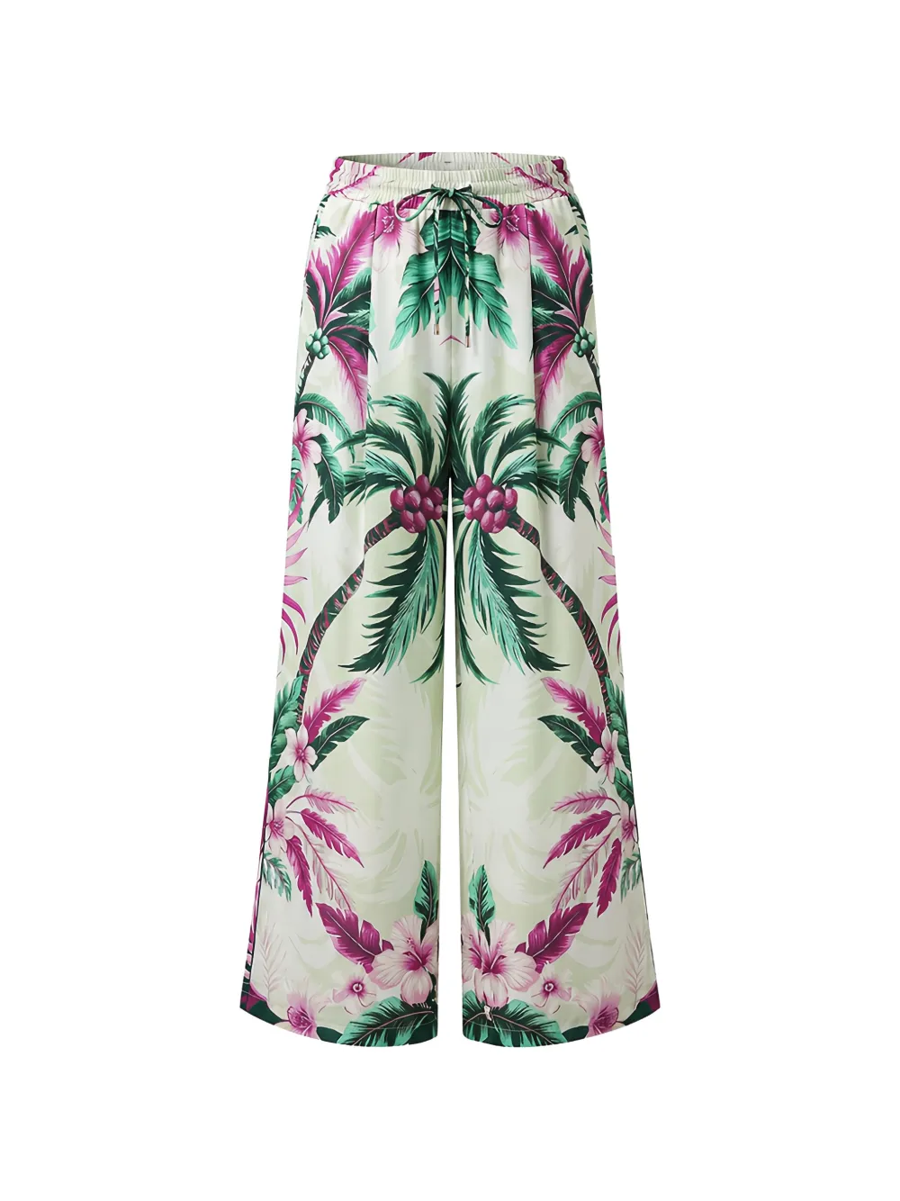 F.R.S For Restless Sleepers palm-print drawstring palazzo pants - Verde