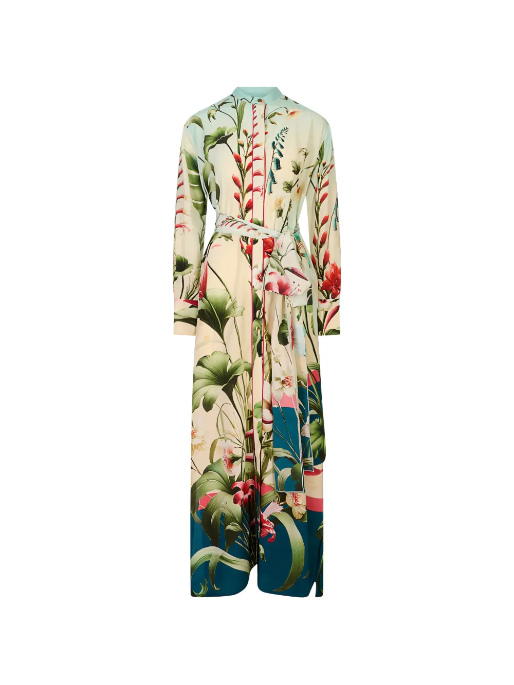 F.R.S For Restless Sleepers Danae floral-print belted maxi dress - Nude