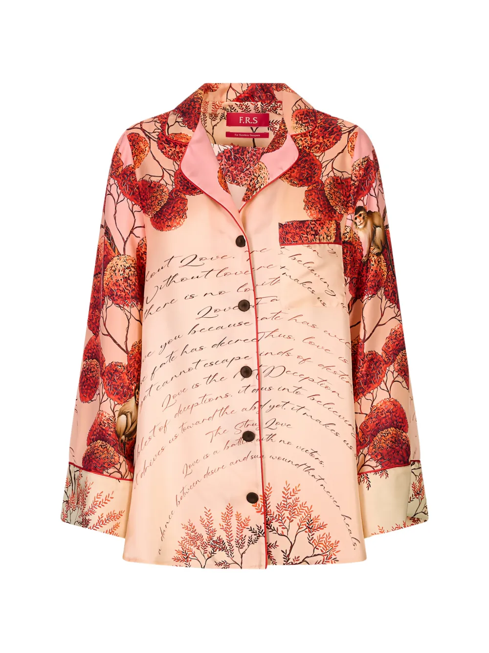 F.R.S For Restless Sleepers Emera graphic-print button-up shirt - Toni neutri