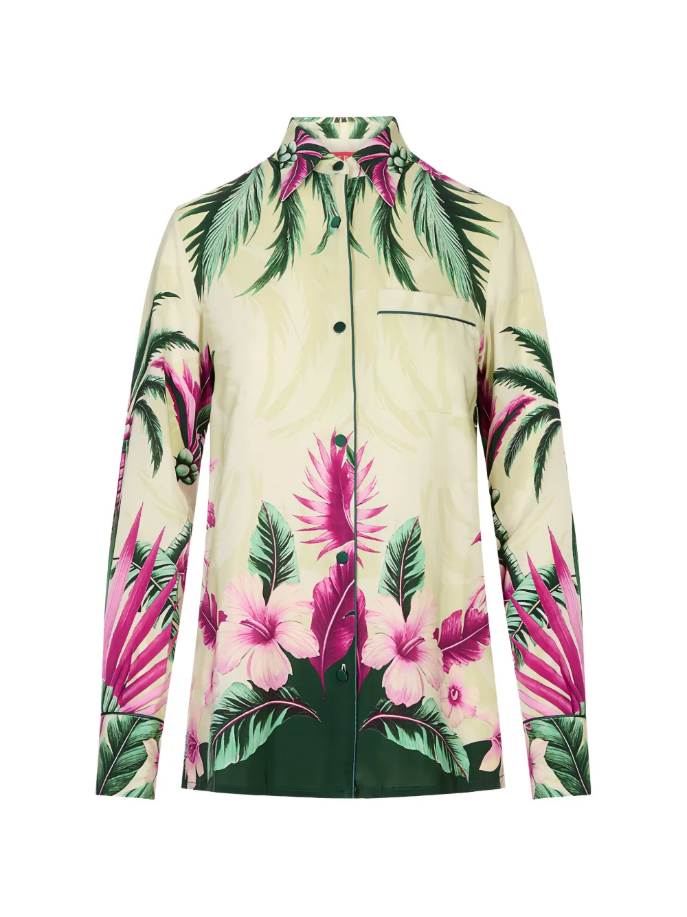 F.R.S For Restless Sleepers tropical-print silk shirt - Toni neutri