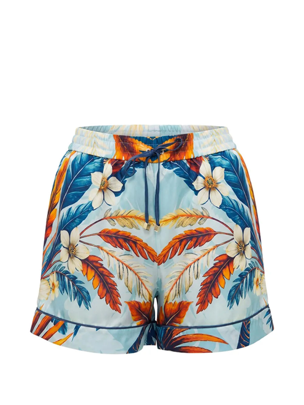 F.R.S For Restless Sleepers Lissipa palm-print drawstring shorts - Blu