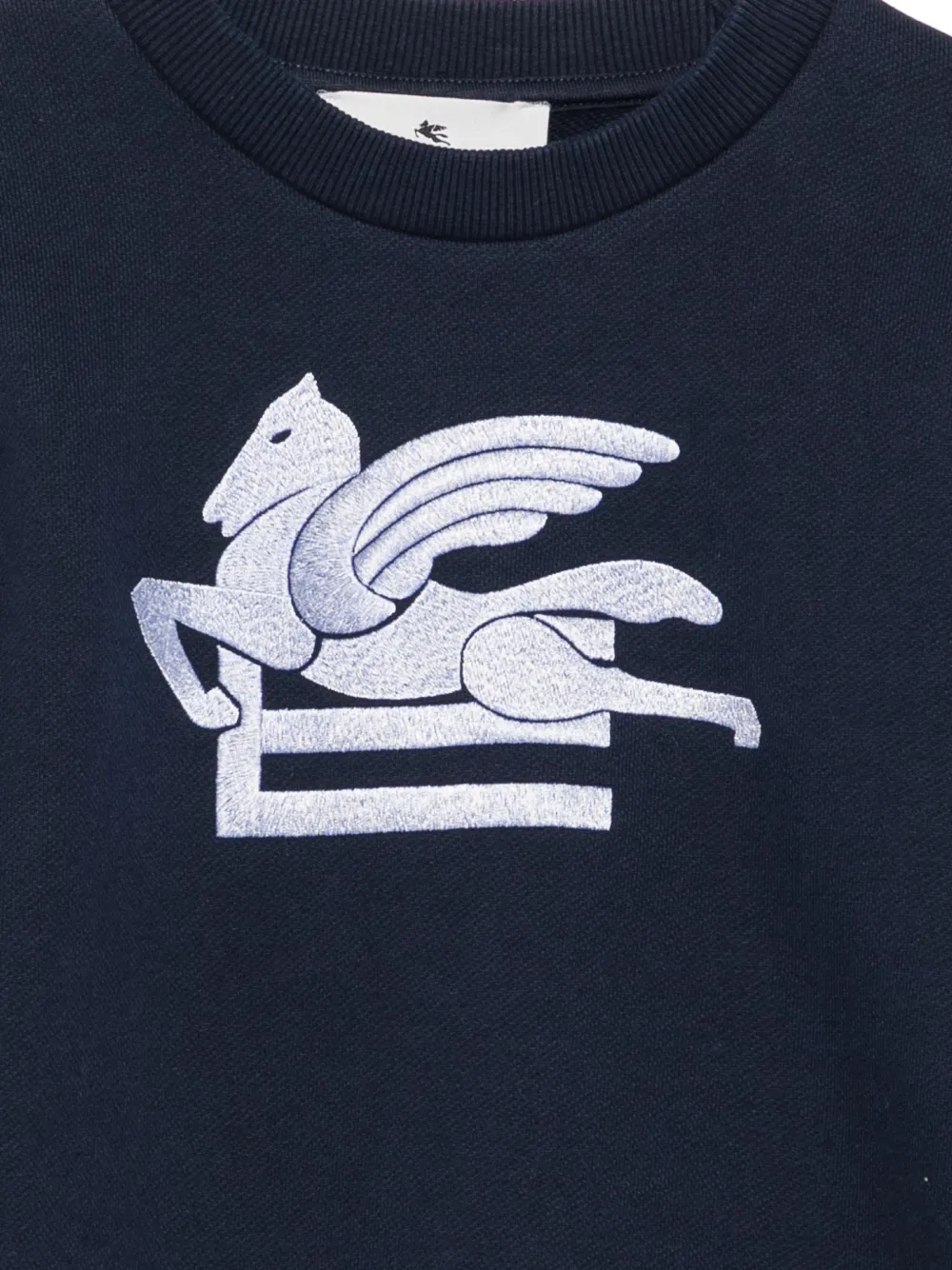 ETRO KIDS Popeline shirt met borduurwerk Blauw