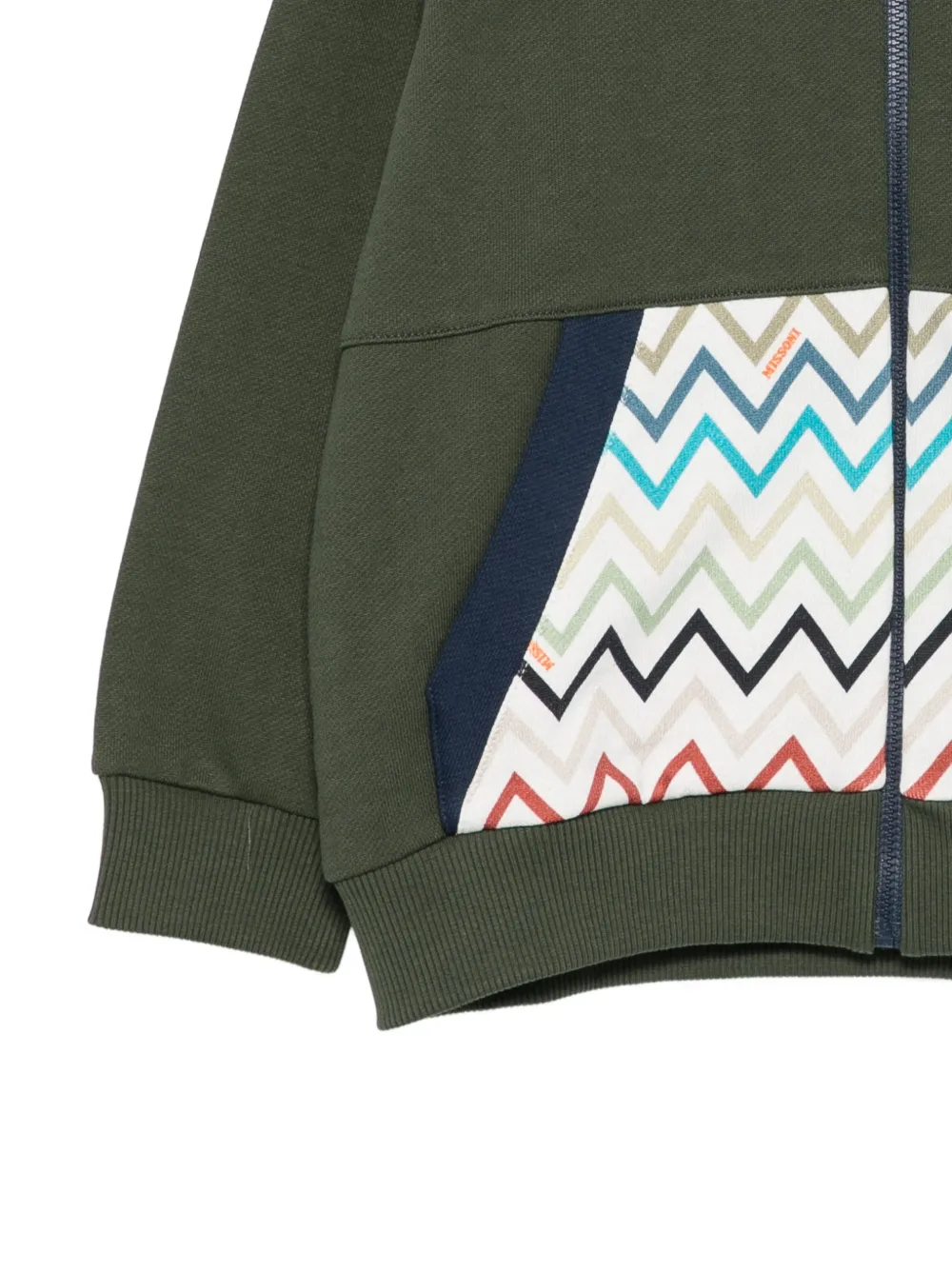 Missoni Kids Hoodie met ritssluiting Groen