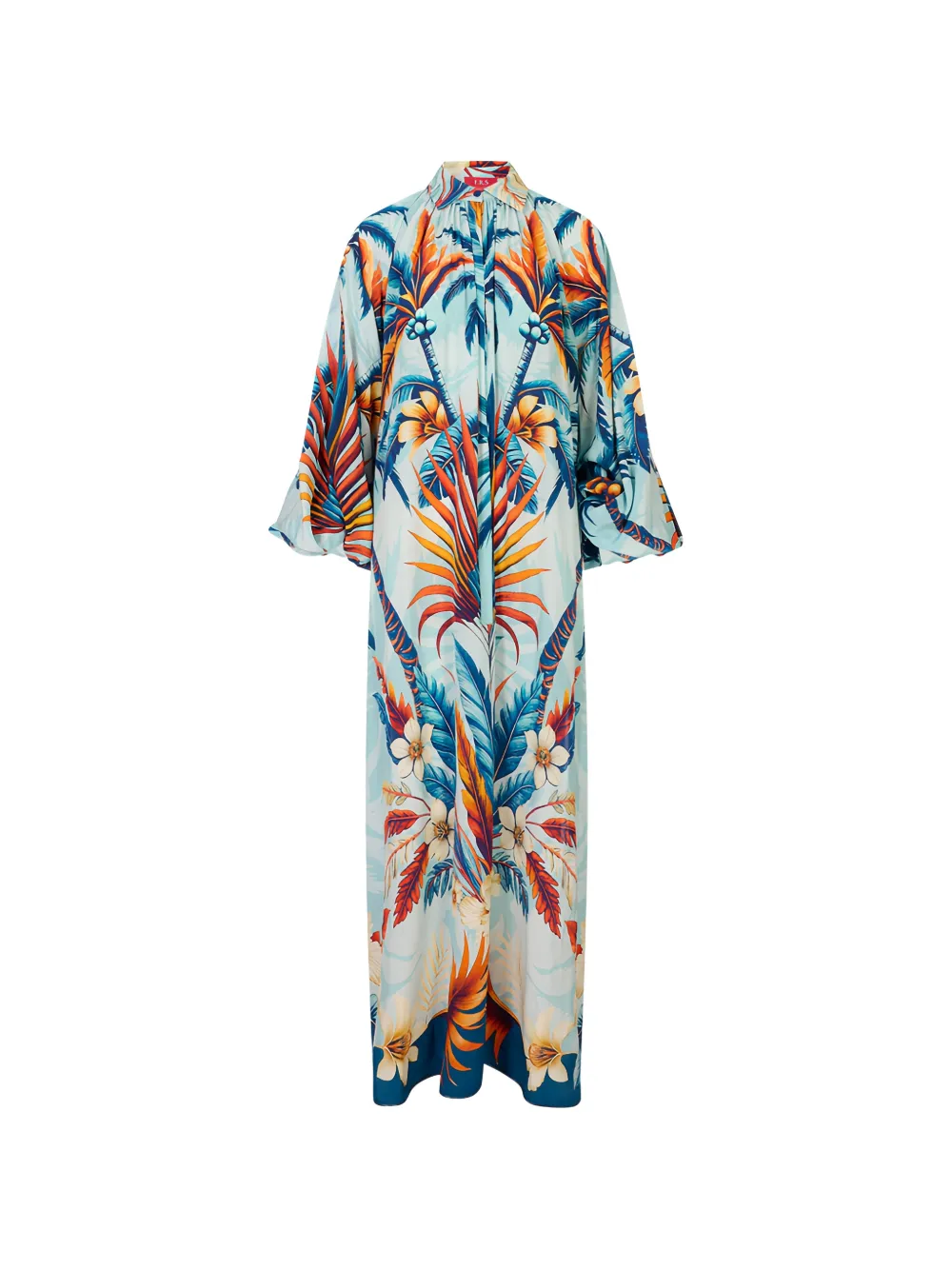 F.R.S For Restless Sleepers tropical-print silk maxi dress - Blau