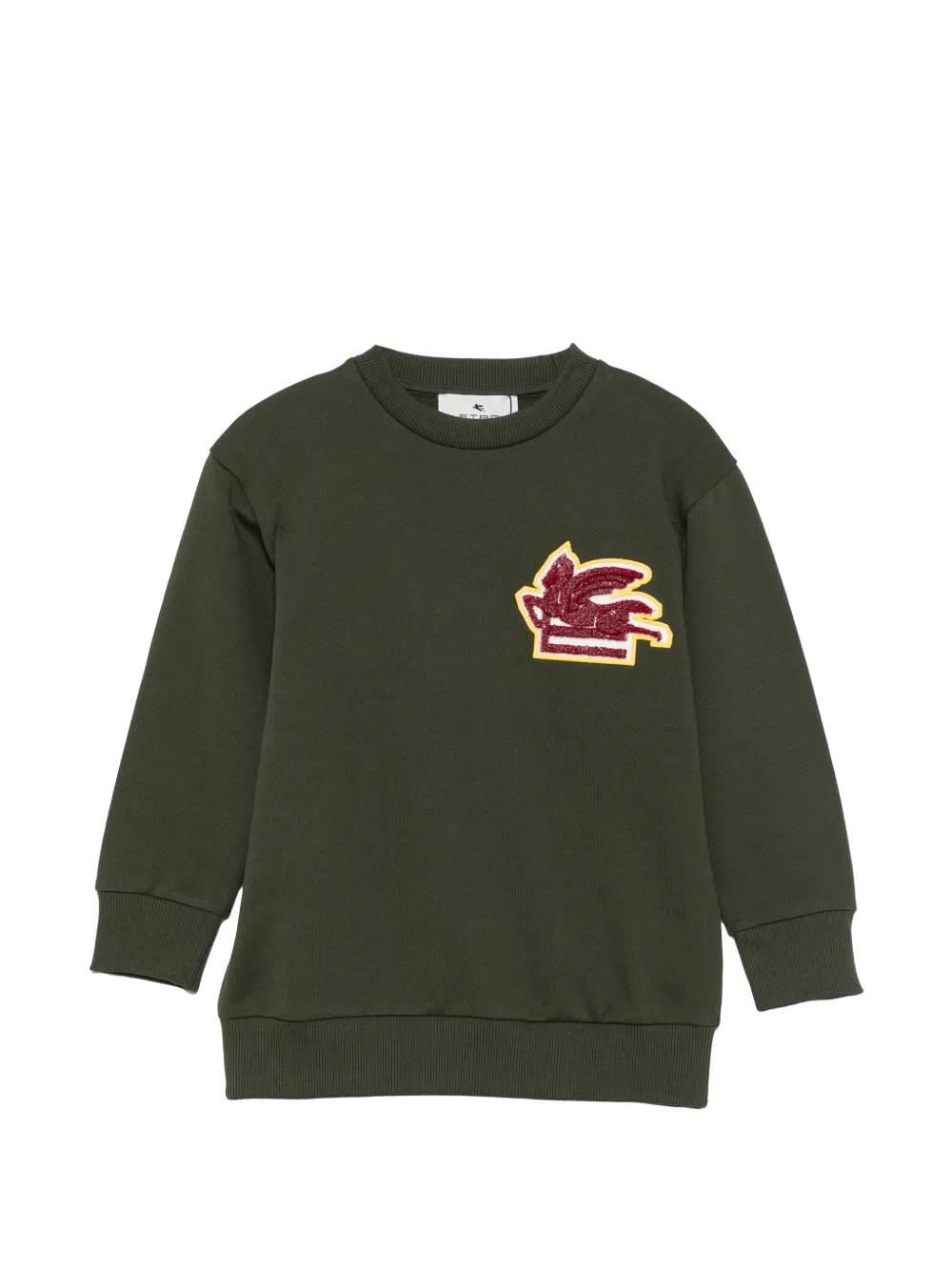ETRO KIDS Pegaso-patch sweatshirt - Verde
