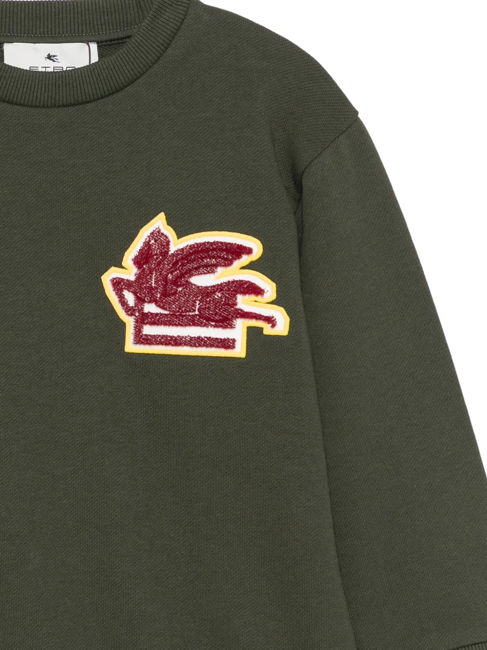  Etro Kids Pegaso-patch Sweatshirt - Verde 
