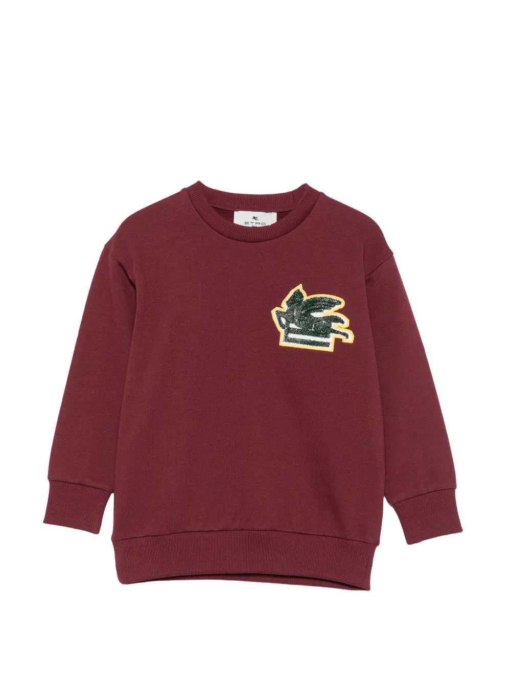 ETRO KIDS Pegaso-patch sweatshirt - Rosso