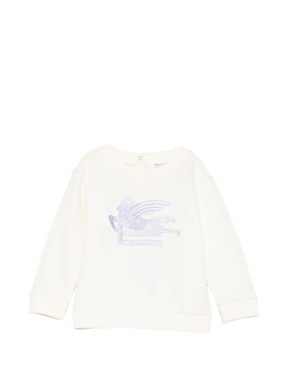 ETRO KIDS Pegaso-embroidery sweatshirt - Toni neutri