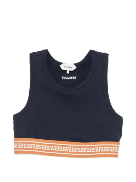 Versace Kids Greca-band crop top