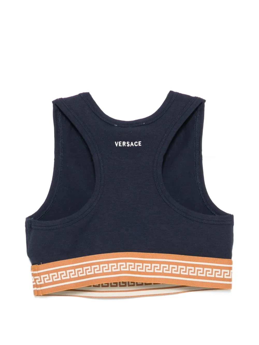  Versace Kids Greca-band Crop Top - Azul 