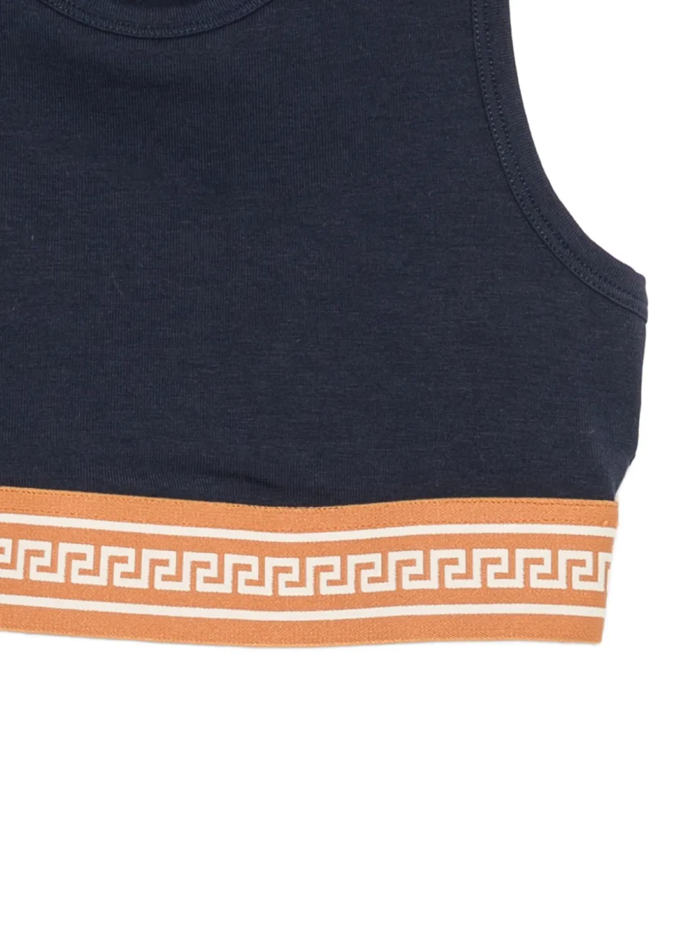  Versace Kids Greca-band Crop Top - Azul 