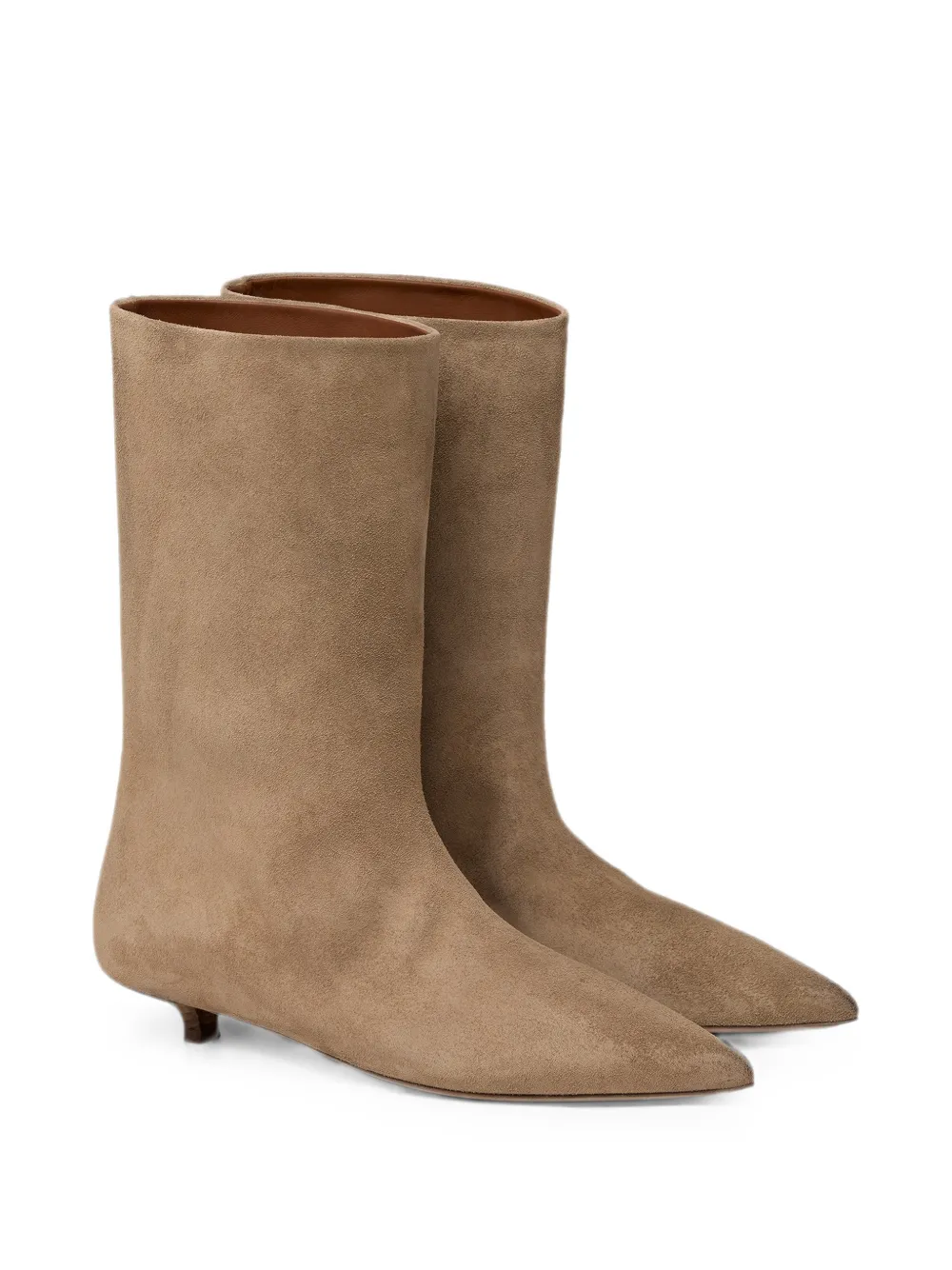 Marsèll Spino pointed-toe suede boots Beige