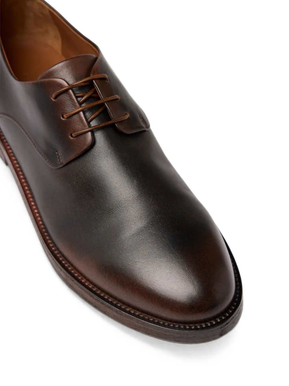 Marsèll Tubetto burnished-effect lace-up derby shoes Bruin