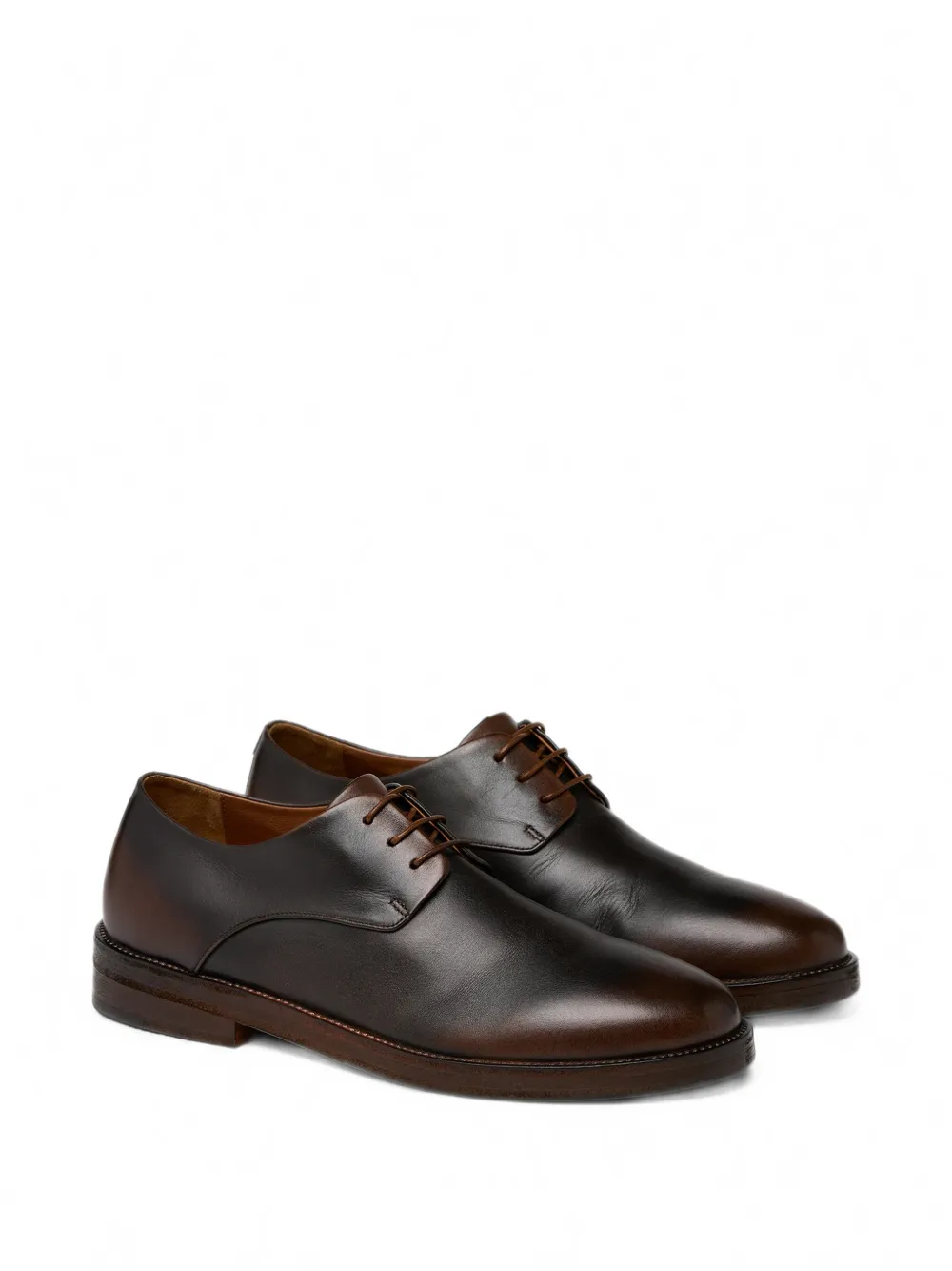 Marsèll Tubetto burnished-effect lace-up derby shoes Bruin